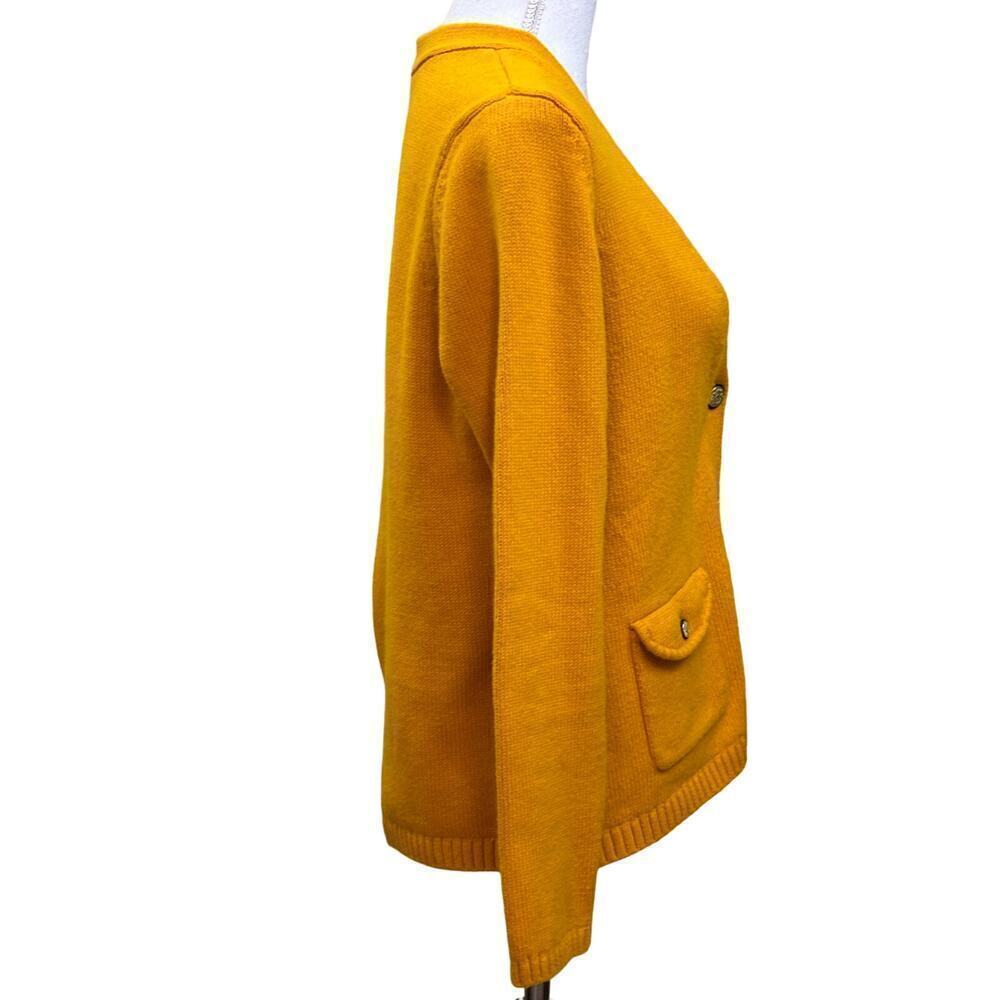 Talbots Gold Button Front Sweater, Medium, Layeri… - image 2